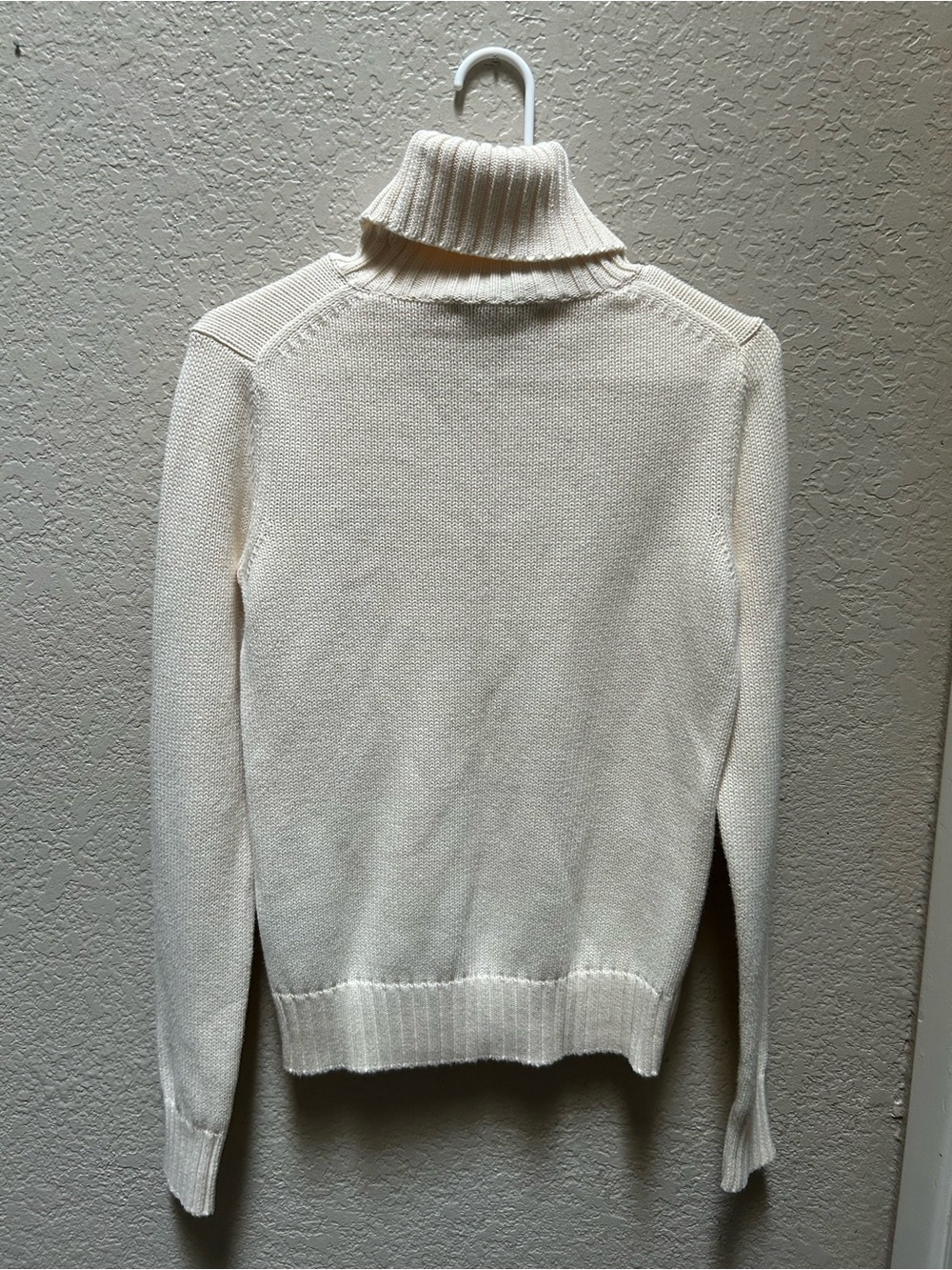 Classic Polo Ralph Lauren Ivory Roll Neck Knit Top Minimalist - Picture 9 of 10